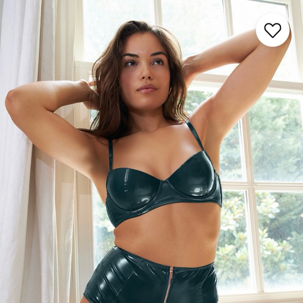 Savage X Fenty Leather/Vinyl Balconette Bra
